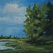 STUDIO SALE -- Low Country Storm 6 x 6 Acrylic on Canvas