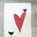 Two love birds tiny art original
