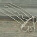 Metal hair comb, hair stick, or hair fork made of solid nickel silver