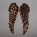 2 brass ox OVER BRASS angel wings charms pendants