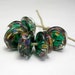 Handmade Lampwork Glass Rolo beads - Reef