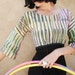 She's a Carnival - iheartfink Handmade Hand Printed Womens Striped Colorful Tunic Top Mini-Dress