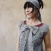 Glitter and Ash - Made to Order - iheartfink Handmade Hand Printed Metallic Print Tunic Frock with Bow