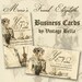 Marie's Friend Elizabeth Drinking Tea Business Cards By VINTAGE BELLA Professionally Printed