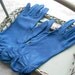 Vintage 1950s Midnight Blue Shirred Rayon Gloves Size 7 Van Raalte new old stock