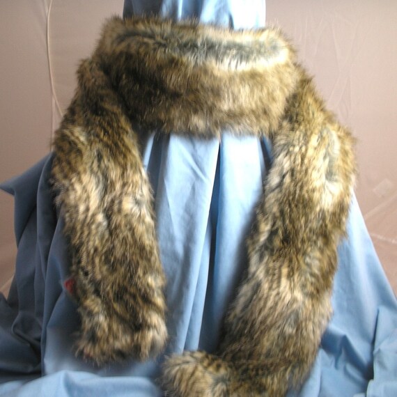 Faux fur boa...coyote... six feet long