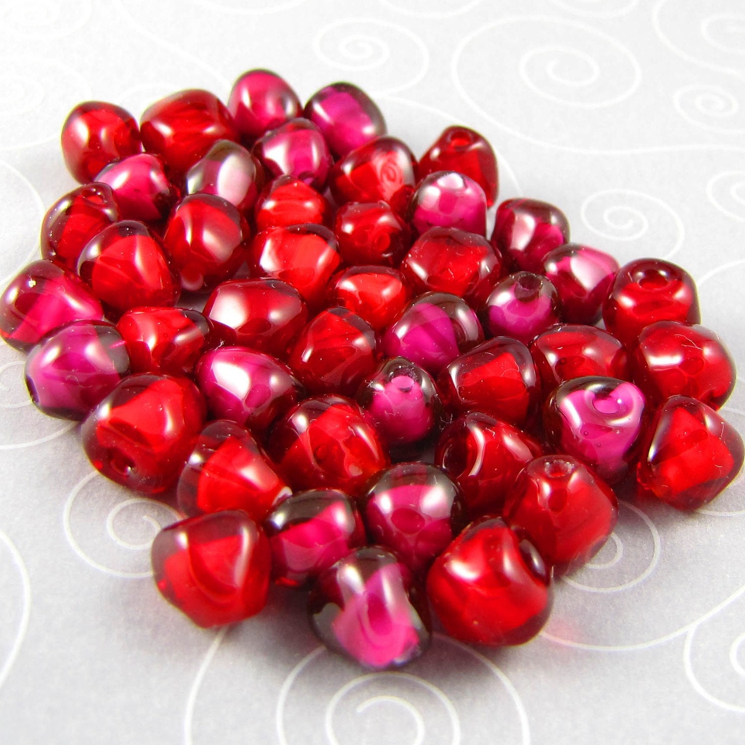 25 Pomegranate Seed Beads Made to Order
