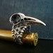 RAVEN BIRD SKULL, Gothic Ring, Metal Bonded Not Glued