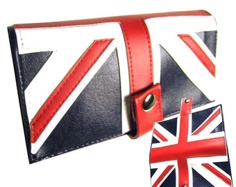 Union Jack) Pocketbook Slash Checkbook Wallet