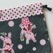 Sm Knitting Project Bag - Pink Elephants - New Fabric