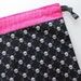 Lg Knitting Project Bag - Yarn Pirates - New Fabric - pink lining