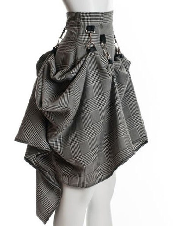 SteamPunk Gray Black Avant Garde Drapes Rockability by PinarEris