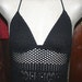 Vintage Black Crochet 2Pc Bathing Suit Bikini Swimsuit