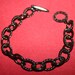 Steampunk Black Metal Toggle Charm Bracelet