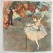 Unusual Vintage Handkerchief - Print of Degas Ballerina Star on Stage
