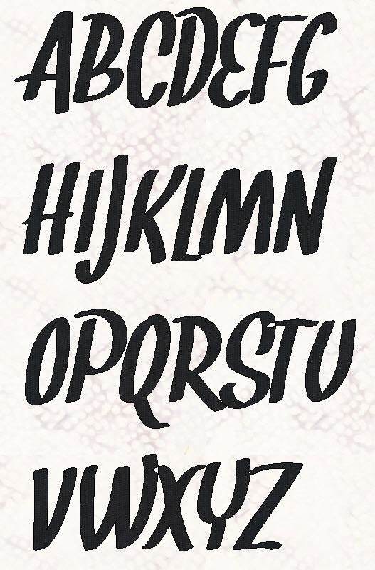 printable alphabet letter stencil snickle font in pdf