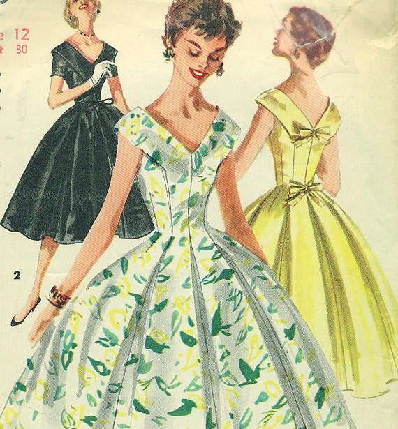 Simplicity 1119 DEVINE 1955 COCKTAIL PARTY by PatternPeddler