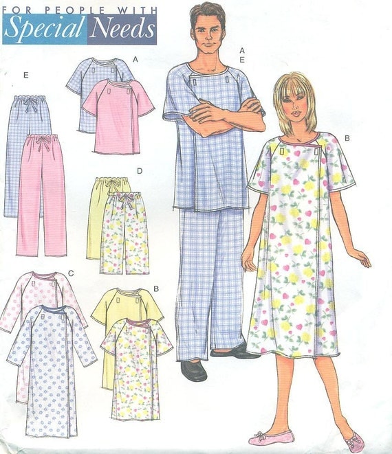 Butterick 4246 Size XSMED Unisex Hospital Gown, Shorts and Pattern