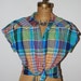 plaid GIORGIO SANT'ANGELO breezy summer top