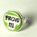 Prove it Ceramic and Silver Plated Adjustable Ring in Green