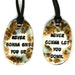Best Friend Ceramic Necklace Set in Blue and Brown