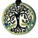 Tree Ceramic Necklace in Spotted Green