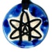 Atheist Ceramic Necklace in Spotted Blue