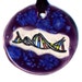 DNA Ceramic Necklace in Purple and Blue