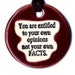 Opinions and Facts Ceramic Necklace in Red WIne