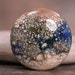 Crackled Ivory and Blue Lampwork Bead Focal by JennyFriskeBaer