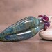 Boro Lampwork Glass Focal Bead Pod Pendant Ocean Blues and Greens Divine Spark Designs SRA LETeam