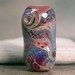 Boro Lampwork Focal Bead Caramel Purple Pink Swirls Divine Spark Designs LETeam