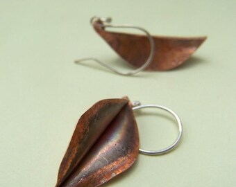 Fold formed Leaves Earrings