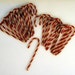 Primitive Chenille Candy Canes Christmas Ornaments - Set of 24 - Holiday Tree Ornaments