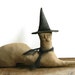 Primitive Doll - Handmade Witch Cat Folk Art Doll - Made to Order