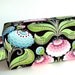 Bigger Boxy Bag Knitting Project Zippered Pouch - Zinnias