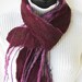 Raspberry Red and Chocolate-Hand felted merino wool swirl scarf-winter fashion accessory womens scarves