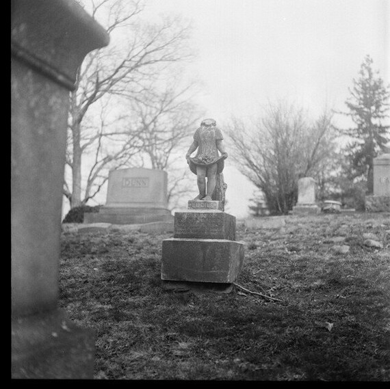 Items similar to Missing Cemetery Statue Figure Asheville North