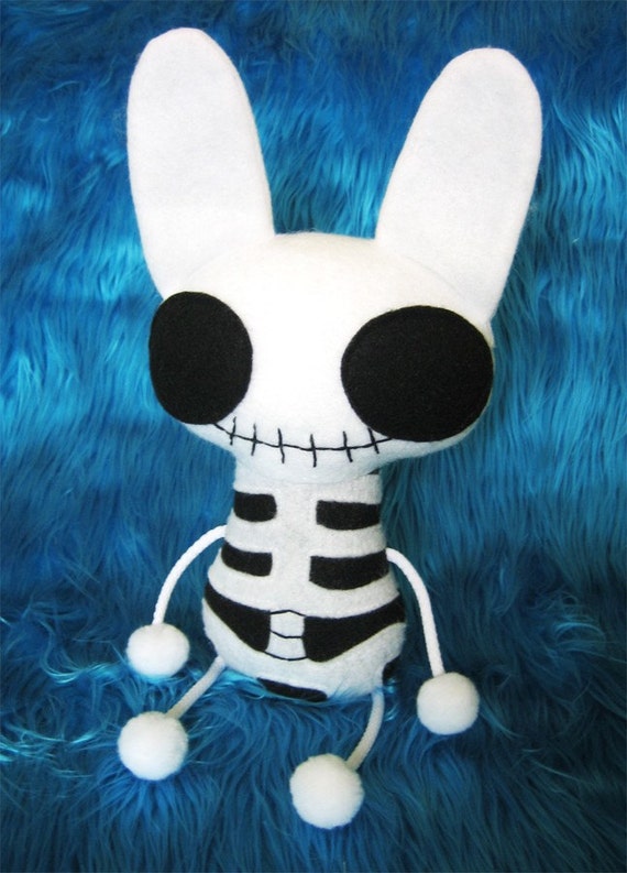 skeleton bunny plush