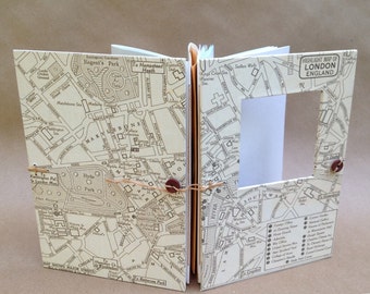 London Travel Journal with Vintage Map - Made to Order for You