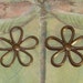 Vintaj Natural Brass Beaded Flower Charm / Pendant Connector 24mm (2)
