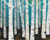 Lisa Congdon Large Birch Tree Forest Archival Print