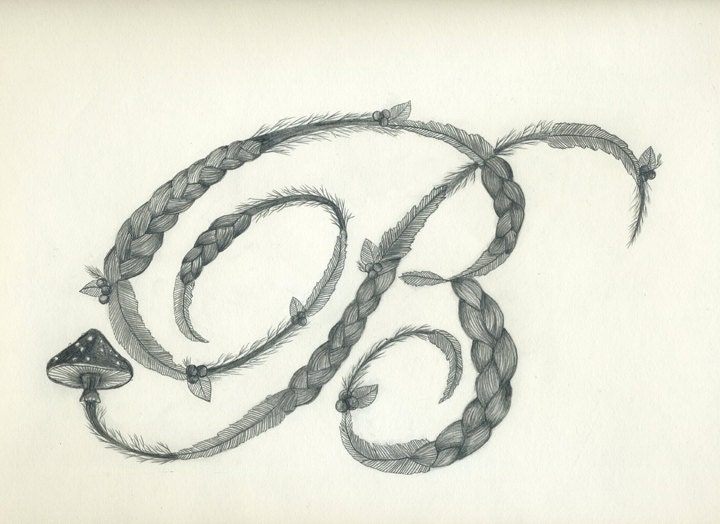 Letter B Pencil Drawing
