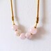no. 431 - rose quartz and brass necklace