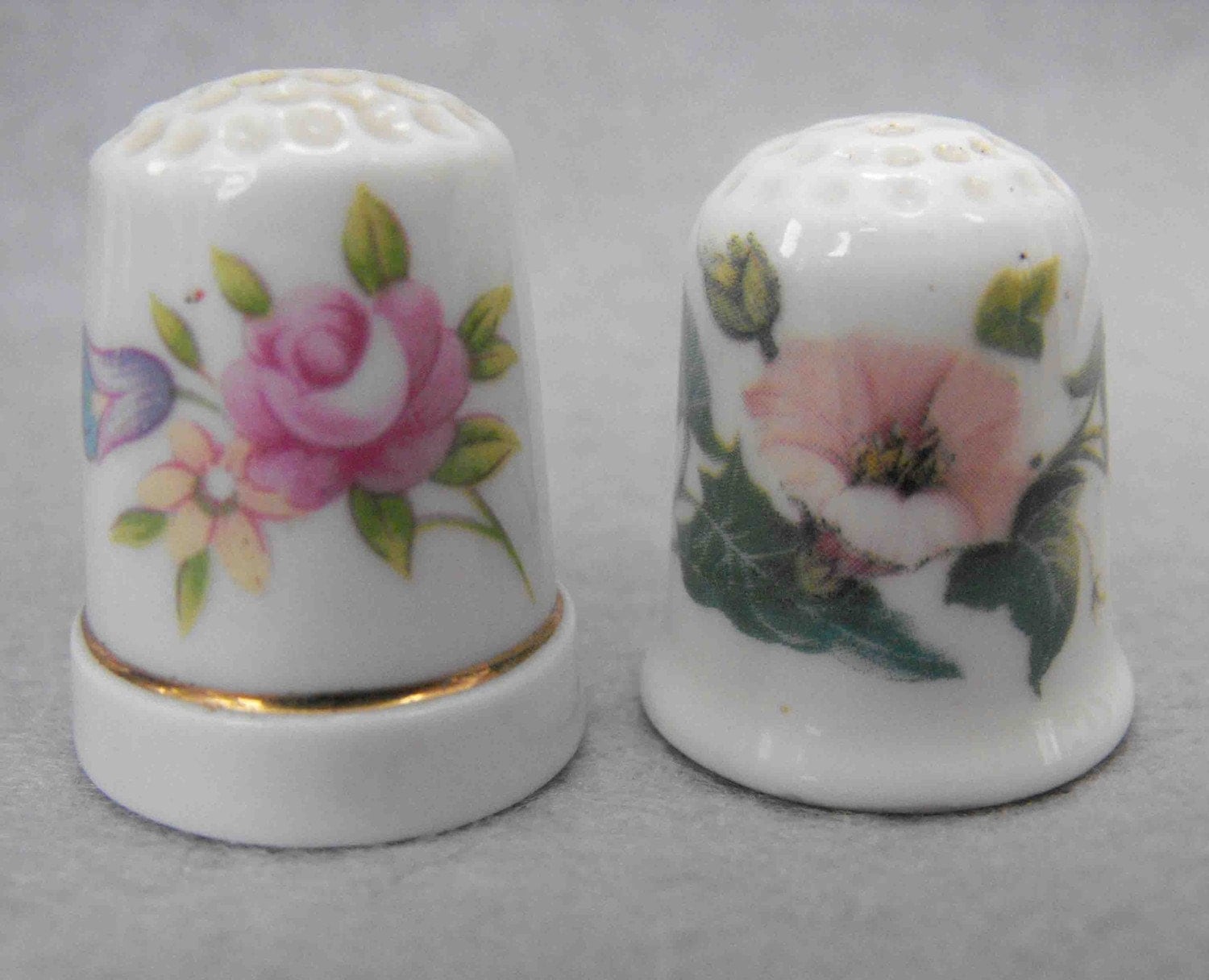 Vintage Thimbles Bone China England Colorado ca 195060