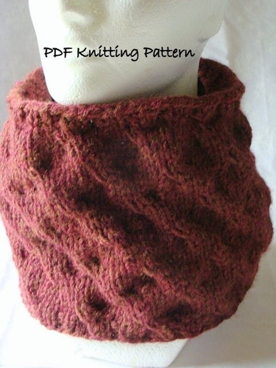 Oversized Cowl Swirls PDF Knitting Pattern