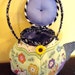 Teapot Purse Or Teabag Holder With Funky Chickens