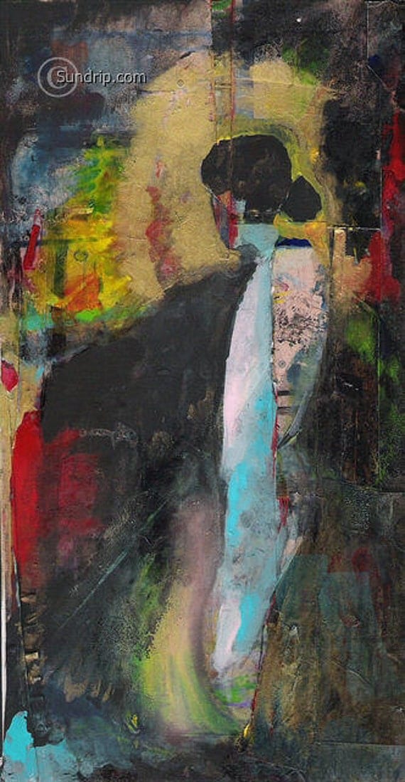 A New Woman abstract figurative painting original wall paper