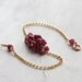 c a r m i n e - ruby gemstone cluster bracelet in14k gold fill - simple and delicate ruby jewelry