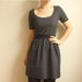 Francine--Black and White Polka Dot Dress with Cinched Waist--Super Sale